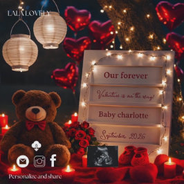 little Valentine Pregnancy Announcement Card Ankündigung