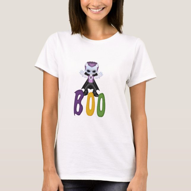 Little Vampire Boo Halloween T-Shirt (Vorderseite)