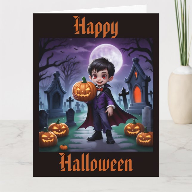 Little Vampire Halloween Card Karte (Vorderseite)