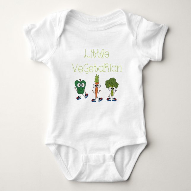 Little Vegetarian Baby Strampler (Vorderseite)