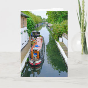 Little Venice London Barge Greeting Card Karte