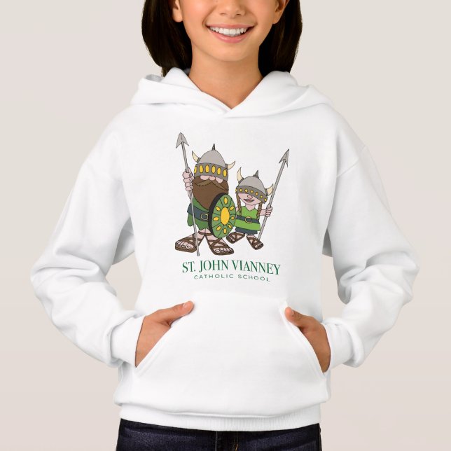 Little Vikings Girl's Pullover Hoodie (Vorderseite)