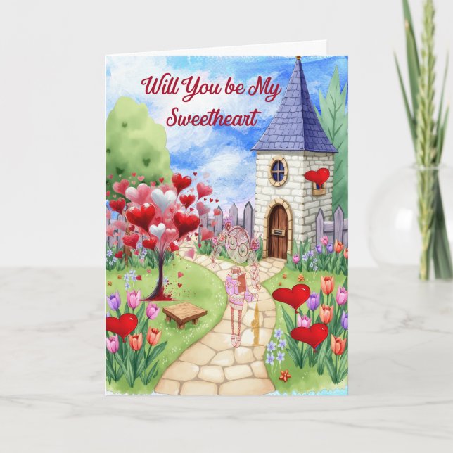 Little Village Sweetheart Valentine Feiertagskarte (Vorderseite)