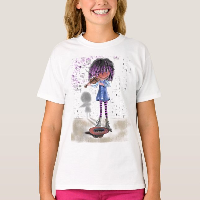 Little Violinist Girl T-Shirt (Vorderseite)