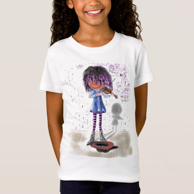 Little Violinist Girl T-Shirt (Vorderseite)