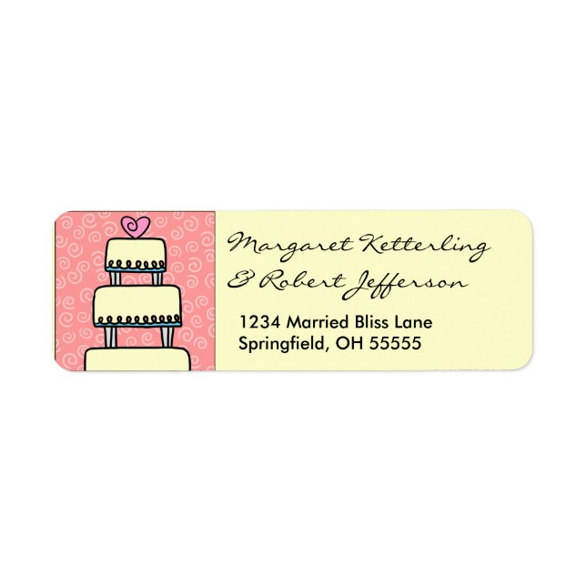 Little Wedding Cake Personalisiert Address Labels (Vorne)
