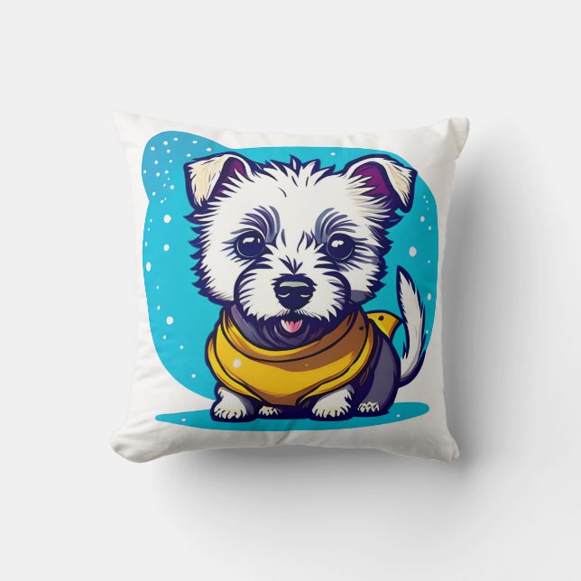 Little Westie Kissen (Vorderseite)