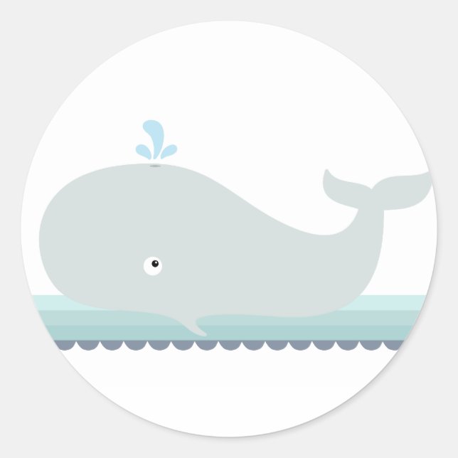 Little Whale {Aquamarin} | Aufkleber (Vorderseite)