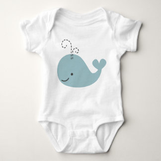 Little Whale in Blue Baby Strampler