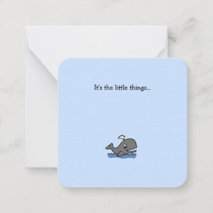 Little Whale Mini Vielen Dank Note Card Mitteilungskarte
