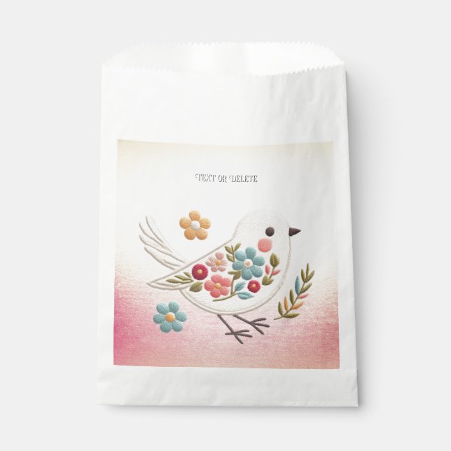 Little White Bird Floral Fevor Bags Geschenktütchen (Vorderseite)