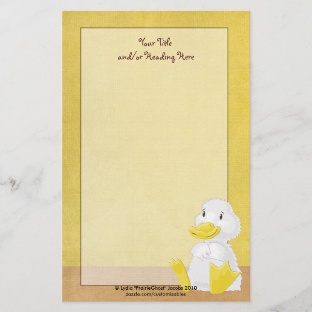 Little White Duck Stationery Briefpapier (Vorderseite)