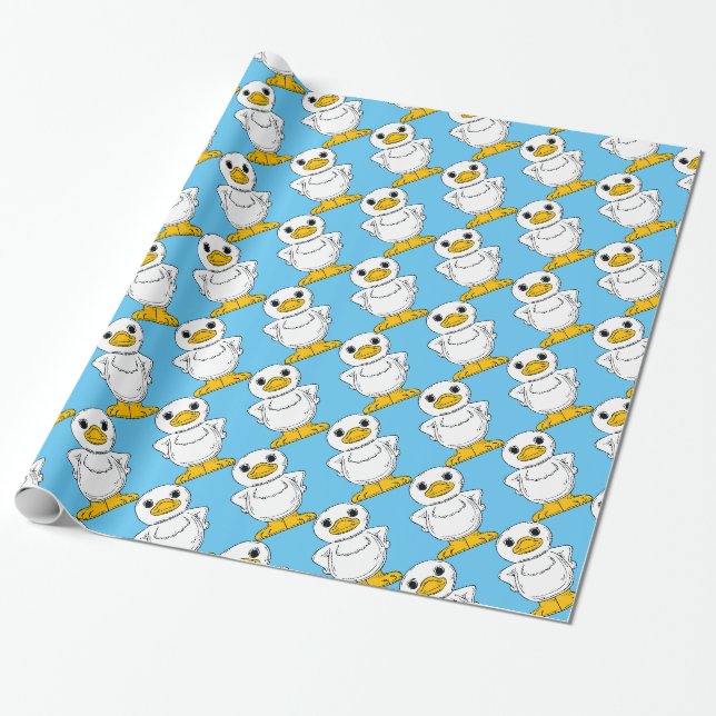 Little White Duck Stehend Thunder_Cove Geschenkpapier (Ungerollt)