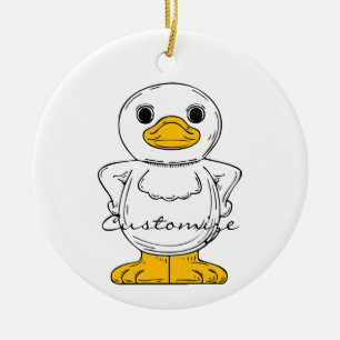 Little White Duck Stehend Thunder_Cove Keramik Ornament