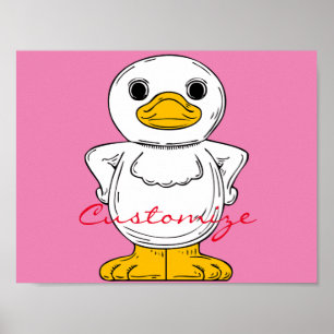 Little White Duck Stehend Thunder_Cove Poster