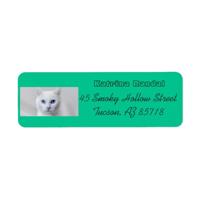 Little White Kitty Address Label (Vorne)