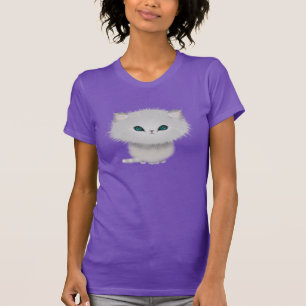 Little White Persian Tabby Cat Kitten T-Shirt