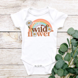 Little Wild Blume Retro Groovy Boho Baby Strampler