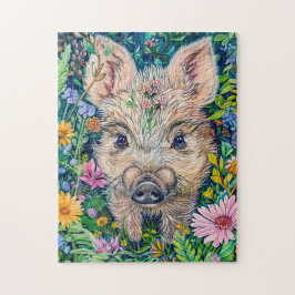 Little Wild Boar in Blume Meadow Puzzle