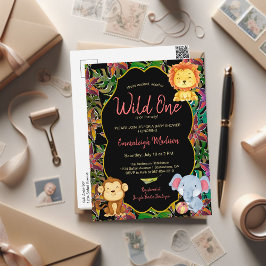 Little Wild One Jungle Animals Postkarte