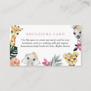 Little Wild One Jungle Babyduschenkarte Begleitkarte