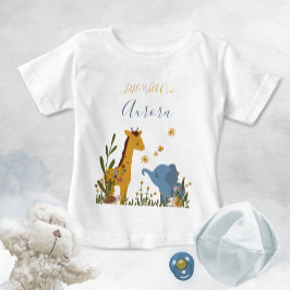 Little Wild One Niedlich Baby Animals floral T-shirt