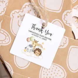 Little Wild One Niedlich Baby Shower Square Geschenkanhänger