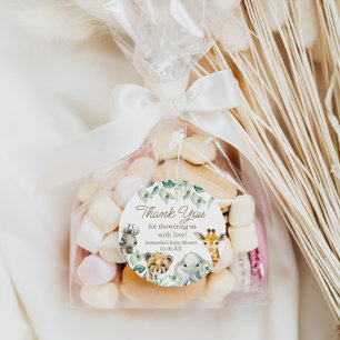 Little Wild One Safari Baby Dusche Gevor Tag Runder Aufkleber