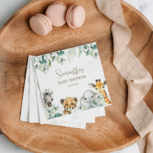 Little Wild One Safari-Baby-Party Serviette