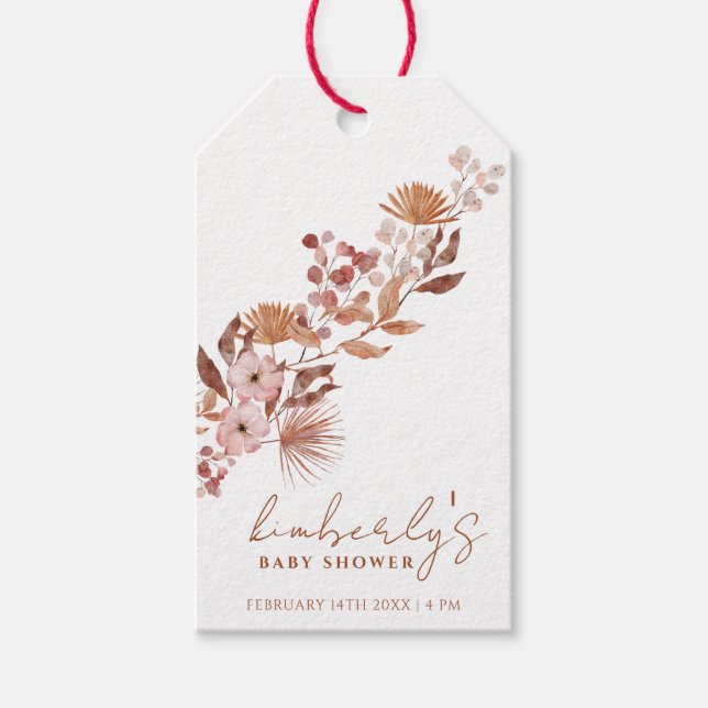 Little Wildblume Boho | Fall Baby Shooter Geschenkanhänger (Vorderseite)