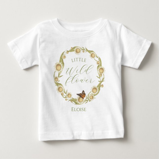 Little Wildblume Daisy Floral Baby T-shirt (Vorderseite)