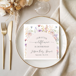 Little Wildflower Baby Shower Paper Napkins Serviette