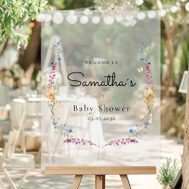 Little Wildflower Boho Dream - Baby Shower  Acrylschild