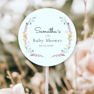 Little Wildflower Boho Traum - Babyparty Runder Aufkleber