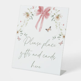 Little Wildflower Butterfly Girl Baby Shower Sockelschild