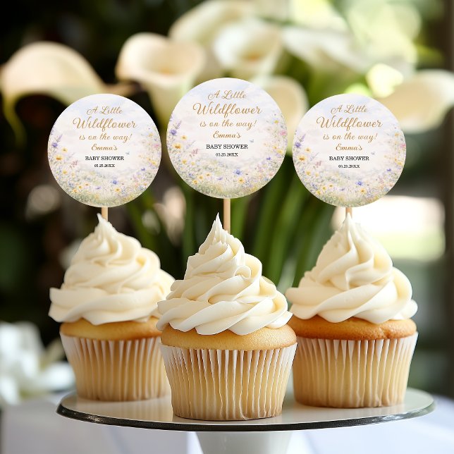 Little Wildflower Pastel Meadow Spring Floral Runder Aufkleber (Von Creator hochgeladen)