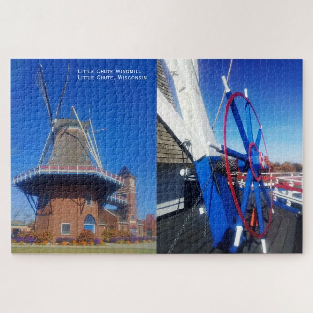 Little Windmill Dutch Smock Mill, Wheel, WI Puzzle (Horizontal)