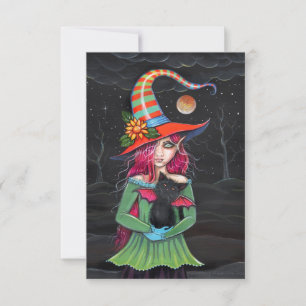 Little Wings Halloween Hexen Postkarten