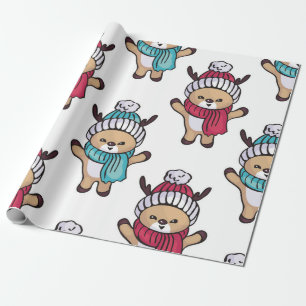 Little Winter Fawns Geschenkpapier
