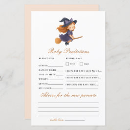 Little Witch Baby Shower Prediction Advice Game