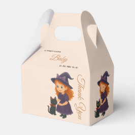 Little Witch & Cat | Halloween Girl Baby Shower Geschenkschachtel