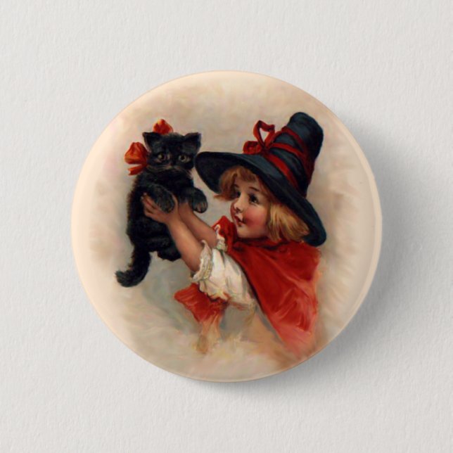Little Witch Girl Button (Vorderseite)