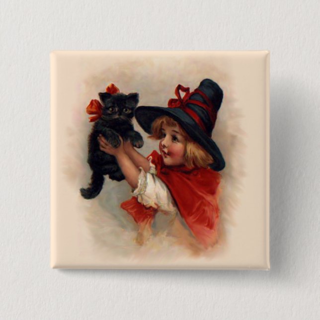 Little Witch Girl Button (Vorderseite)