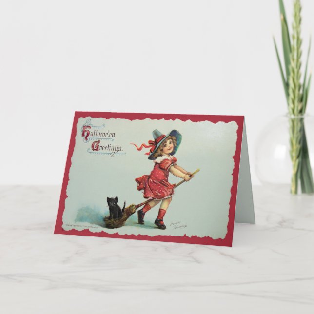 Little Witch Girl Karte (Vorderseite)