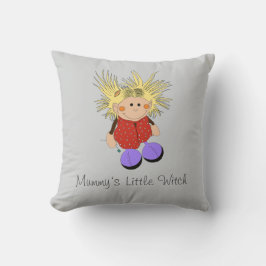 Little Witch Throw Pillow Kissen