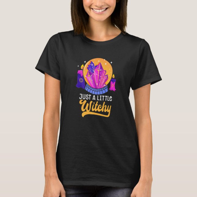 Little Witchy Crystal Divination Ball Tarot Cards  T-Shirt (Vorderseite)