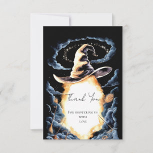 Little Wizard Hat Baby Dusche Dankeskarte