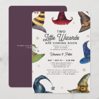 Little Wizards Twin Boys Halloween Baby Shower