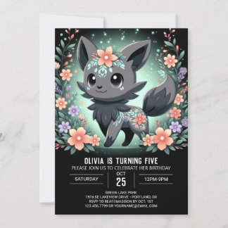 Little Wolf Digital Geburtstag Einladung