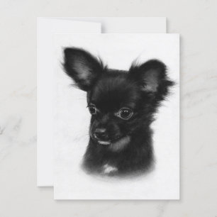 Little Wonder - Handgemalte Chihuahua Art Postkarte
